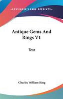 Hardcover Antique Gems And Rings V1: Text Book