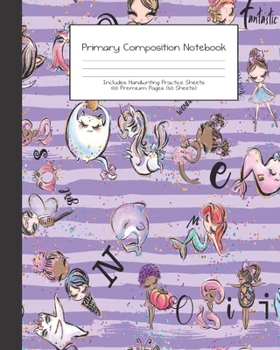 Paperback Primary Composition Notebook: Alphabet Kids -Grades K-2 - Handwriting Practice Paper-Primary Ruled With Dotted Midline - 100 Pgs 50 Sheets - Premium Book