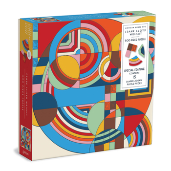 Misc. Frank Lloyd Wright Hoffman House Rug 500 Piece Puzzle with Shape, Book
