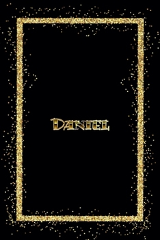 Daniel: Name Daniel Monogram Notebook - 120 Pages - Size 6x9, Soft Cover, Matte Finish- Gold Confetti Glitter Monogram Blank Lined Note Book, Writing Pad, Journal or Diary Kids, Girls Men & Women