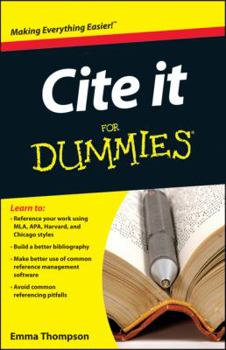 Paperback Cite It for Dummies Book