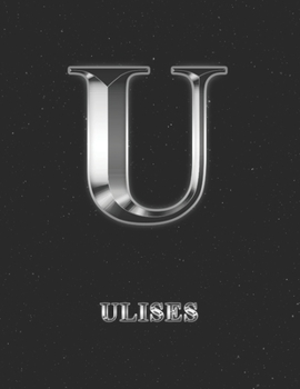 Paperback Ulises: 2 Year Weekly Planner with Note Pages (24 Months) - Silver Effect Personalized Custom Letter U Initial First Name - 20 Book