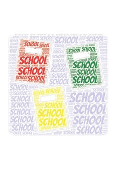 School: Notebook, Journal Dot grid, Dotted, Dot 120 Pages DIN A5 (6x9 inches) Notes, Drawings, Planer, Diary, Organization Word Cloud Present