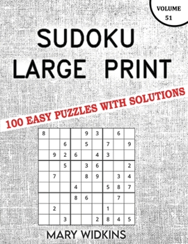 Paperback Sudoku Large Print 100 Easy Puzzles With Solutions: Sudoku Puzzle Pack For Adults To Keep Brain Healthy [Large Print] Book