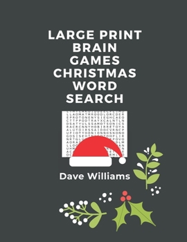 Paperback Brain games: christmas word search game for adults large [Large Print] Book