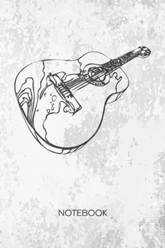 Bullet Dotted Journal: Guitar Player Notebook Dotted Grid a5 6x9 120 Pages - Guitarist Planner Retro Guitar Diary Rock Music - Instrumentalist Concert Band Gift Idea for Men and Women