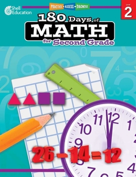 Paperback 180 Days of Math for Second Grade: Practice, Assess, Diagnose Book
