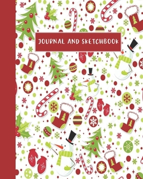 Paperback Journal and Sketchbook: A Christmas Memory Book to Draw and Write for Kids with Picture Space Book