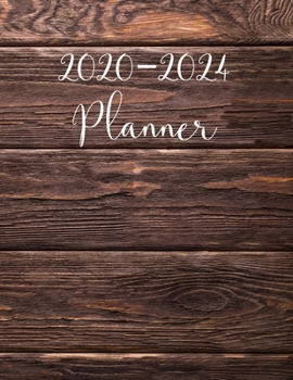 2020-2024 Planner: Rustic Wood 5-Year Monthly Planner Includes At A Glance Calendar ~ Christmas Gift, Birthday Gift, Appreciation Gift Ideas for Him