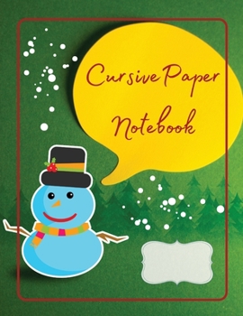 Paperback Cursive Paper Notebook Book