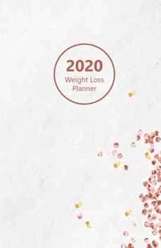 2020 Weight Loss Planner: Meal and Exercise trackers, Step and Calorie counters. For Losing weight, Getting fit and Living healthy. 8.5" x 5.5" (Half ... cute purple glitters look. Soft matte cover).