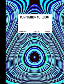 Paperback Composition Notebook: Wide Ruled Notebook for Students, Math and Science Composition Notebook - Fractal Art Geometric Art Book