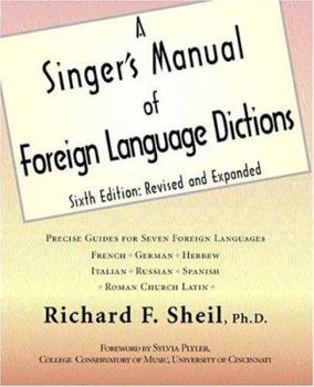 Paperback A Singer's Manual Of Foreign Language Dictions Book