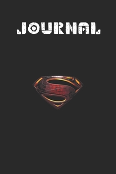 Journal: Justice League Movie Superman Logo Tank Top Blank Journal Notebook Size for Diary Student Teacher Friend with 120 Pages of 6inx9in Blank Ruled Line Paper