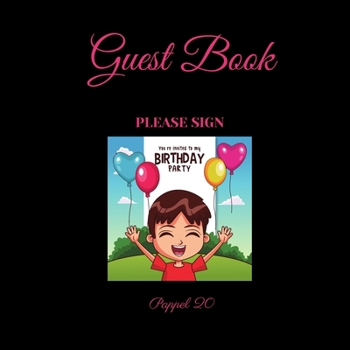 Paperback Guest Book - Kids Birthday Party Book