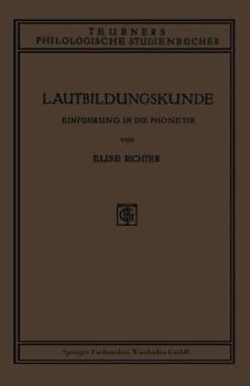 Paperback Lautbildungskunde: Einführung in Die Phonetik [German] Book