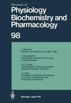 Paperback Reviews of Physiology, Biochemistry and Pharmacology: Volume: 98 Book