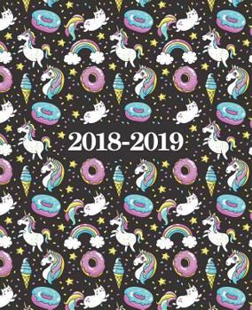 Paperback 2018-2019 Studentenplaner - Sch?lerkalender - Studentenkalender: August 2018 - Juli 2019: 19 x 23 cm: Einhorn und Donuts [German] Book