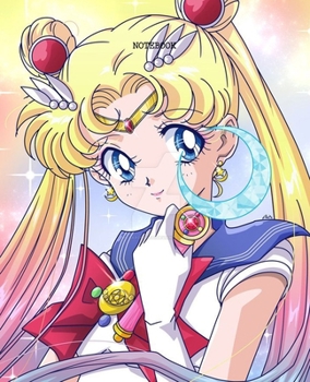 Notebook: Sailor Moon Anime Soft Glossy Cover College Ruled Pages Book 7.5 x 9.25 Inches 110 Pages