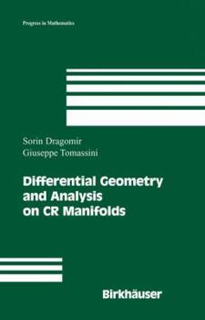 Hardcover Differential Geometry and Analysis on Cr Manifolds Book