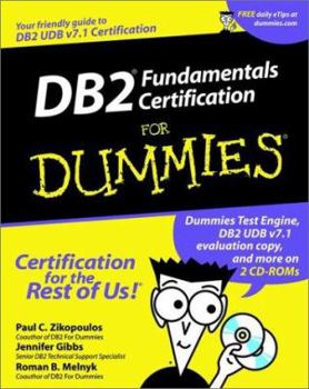 Paperback DB2 Fundamentals Certification for Dummies [With CDROM] Book