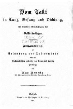 Paperback Vom Takt in Tanz, Gesang und Dichtung [German] Book