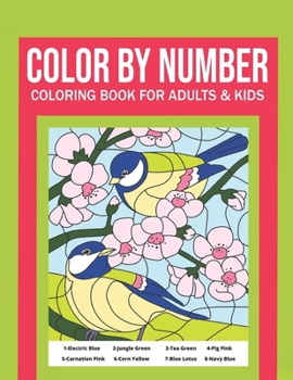 Paperback Color By Number Coloring Book For Adults & Kids: Stress Relieving Designs For Relaxation Book