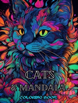 Hardcover Cats with Mandalas - Adult Coloring Book. Beautiful Coloring Pages: Adults Relaxation and Stress Relief Book