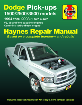 Paperback Dodge 1500/2500/3500 Full-Size Pick-Ups 1994-08 Book