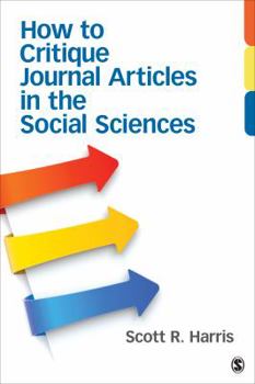 Paperback How to Critique Journal Articles in the Social Sciences Book