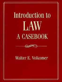 Paperback An Introduction to Law: A Casebook Book