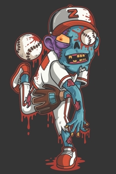 2020 Week To View Dated Planner Diary: 6x9 Inches Paperback Baseball Softball Pitcher Zombie Halloween