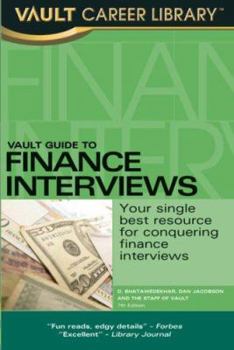 Paperback Vault Guide to Finance Interviews Book