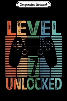 Composition Notebook: Kids Gamer Level 7 Unlocked Kids 7th Birthday Video Game Journal/Notebook Blank Lined Ruled 6x9 100 Pages