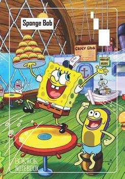 Notebook: Sponge Bob Medium College Ruled Notebook 129 pages Lined 7 x 10 in (17.78 x 25.4 cm)