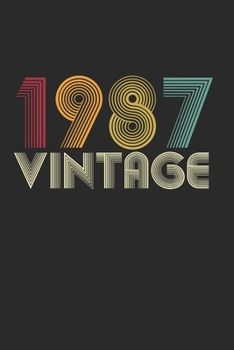 Paperback Vintage notebook paper 1987 Birthday 33th Gift Book