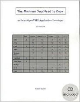 Paperback The Minimum You Need to Know to be an OpenVMS Application Developer Book