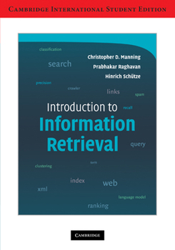 Paperback Introduction to Information Retrieval International Student Edition Book