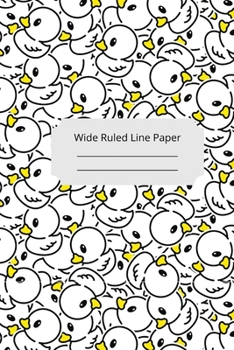 Baby Chicken Theme Wide Ruled Line Paper