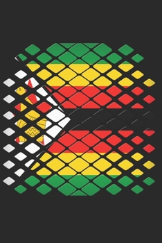 Paperback Zimbabwe Notebook: Zimbabwe Notebook - college book - diary - journal - booklet - memo - composition book - 120 sheets - Dot Grid paper 6 Book