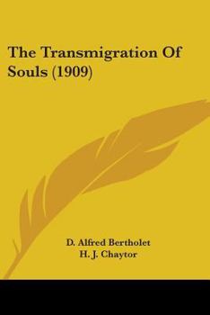 Paperback The Transmigration Of Souls (1909) Book