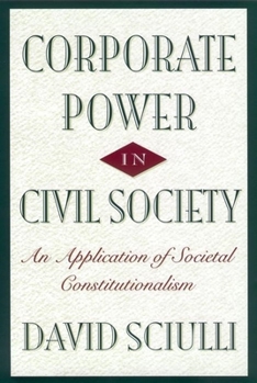 Hardcover Corporate Power in Civil Society Book