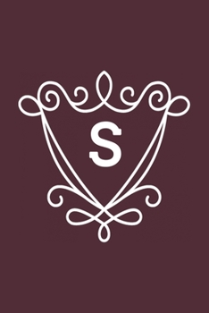 S: monogram initial Letter S - Personalized Initial Monogram Letter S  College Ruled Notebook - 6 x 9 inch Pocket Size: Cute Alphabet Vintage ...