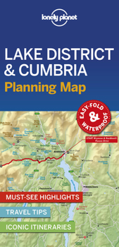 Map Lonely Planet Lake District & Cumbria Planning Map Book