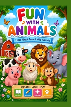 Paperback Farm and Wild Animals for Kids: Fun Facts, Activities & Learning Book
