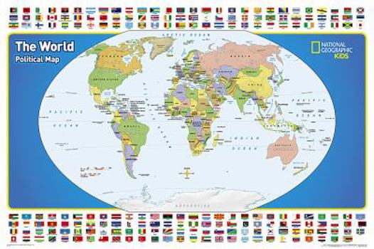 Map National Geographic World for Kids Wall Map - Laminated (Poster Size: 36 X 24 In) Book