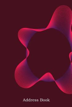 Paperback Address Book: Alphabetical Index with Red Abstract Sound Wave Cover Book