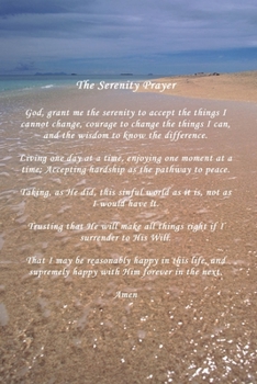 Paperback The Serenity Prayer: Beach Journal 120 Lined Pages Book