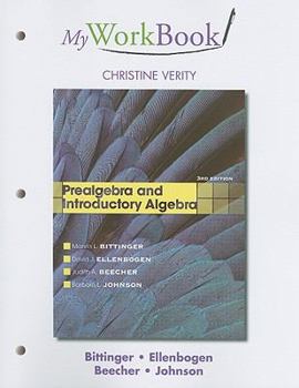 Paperback Myworkbook for Prealgebra and Introductory Algebra Book