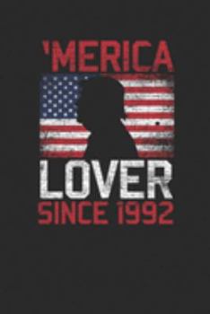 Paperback Merica Lover Since 1992: Small Lined Notebook - Birthday Gift Idea For Women And Men Book